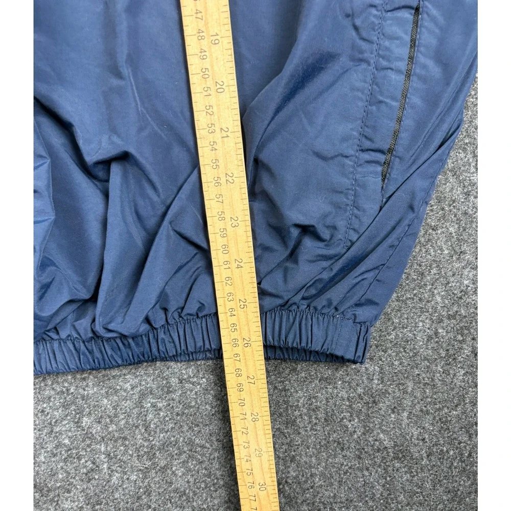 Vintage Good News USA Quarter Zip Windbreaker Jacket Navy Blue Yellow Mens L
